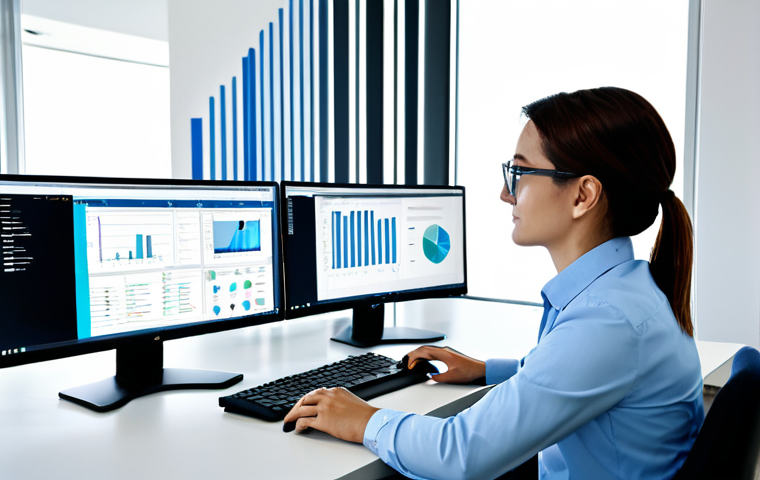 적시 학습 자원 활용의 단점 및 극복 방안 - Strategic Curation in a Modern Office**
"A professional information analyst in a modern, brightly l...